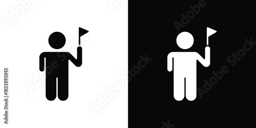 Tour guide people icon design concept. vector flat icons