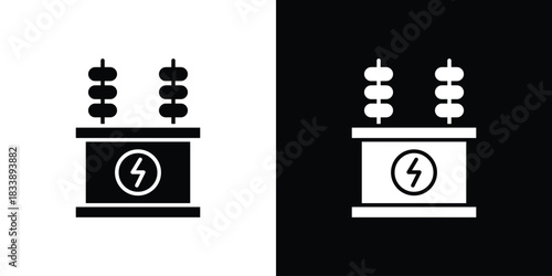 Transformer icon design concept. vector flat icons