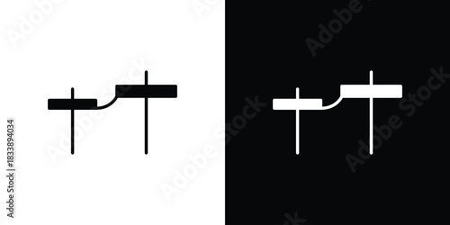 Utility pole icon design concept. vector flat icons