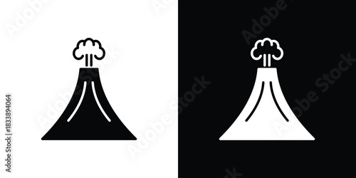 Volcano icon design concept. vector flat icons