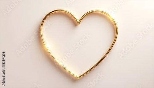 Gold Heart Line Frame