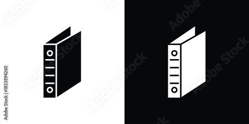 Binder icon, A flat minimalist vector illustration