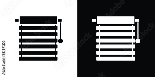 Blinds icon, A flat minimalist vector illustration