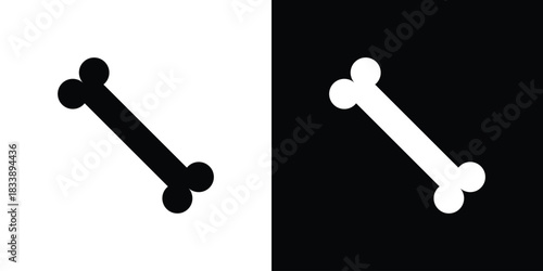 Bones icon, A flat minimalist vector illustration