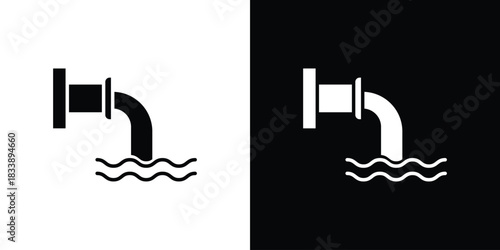 Wastewater icon design concept. vector flat icons