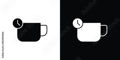 Breaktime icon, A flat minimalist vector illustration