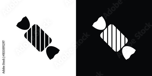 Candy icon, A flat minimalist vector illustration