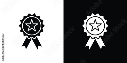 Certificate icon, A flat minimalist vector illustration