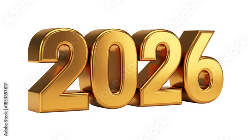 Happy New Years 2026 gold design 