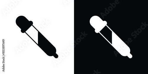 Dropper icon, A flat minimalist vector illustration
