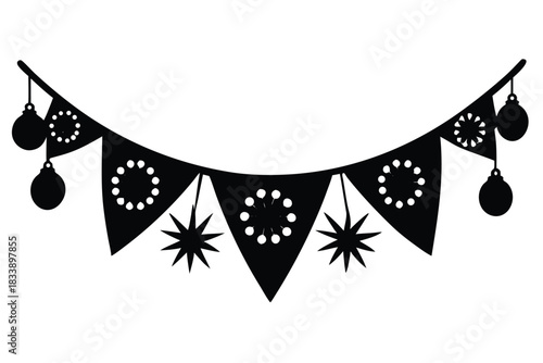 new year garland banner