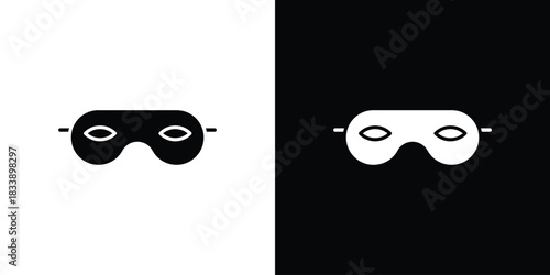 Eye mask icon, A flat minimalist vector illustration