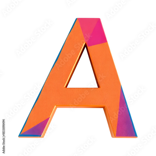 colorful letter A