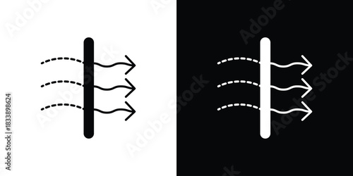 Filtration icon, A flat minimalist vector illustration