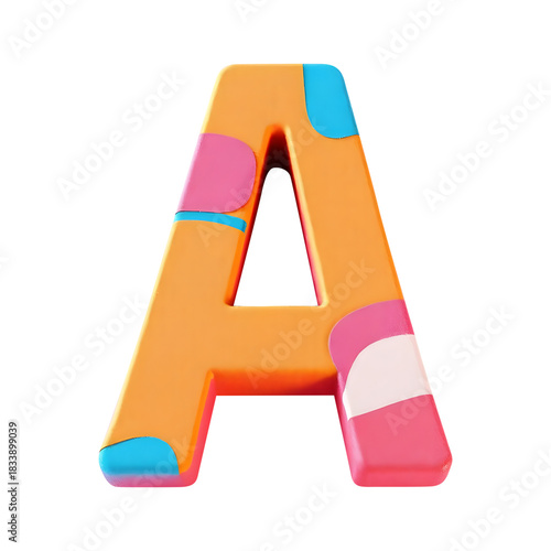 colorful wooden alphabet letters A