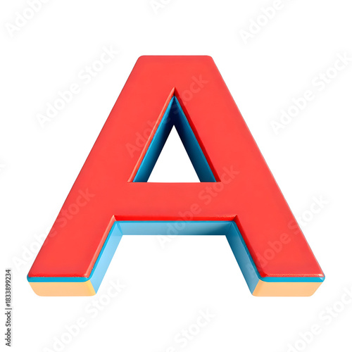 letter A made of colorful letters