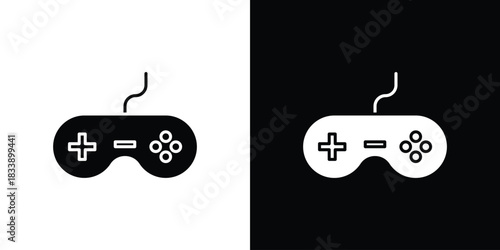 Game console icon, A flat minimalist vector illustration