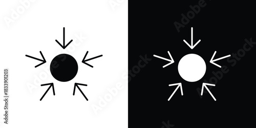 Impact icon, A flat minimalist vector illustration
