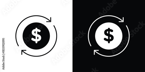 Liquidity icon, A flat minimalist vector illustration