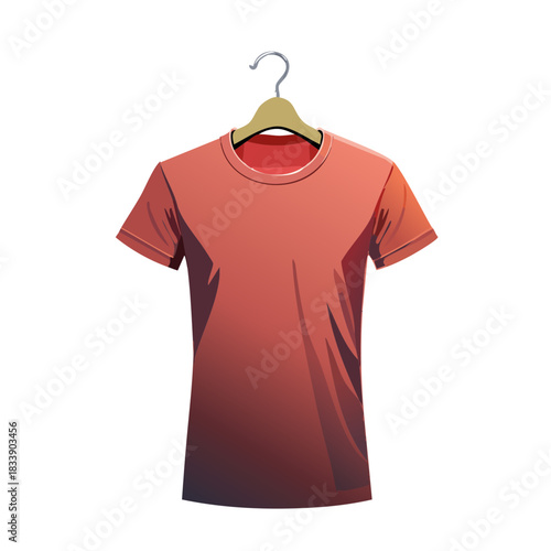 Red t-shirt with hanger vector graphic design
