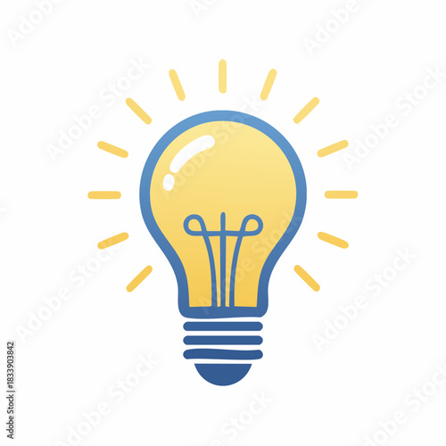 Bright Idea - A Luminous Light Bulb Illuminating Innovation and Creativity.