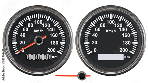 Analog Car Speedometers with Digital Odometers — Dashboard Repair Scene