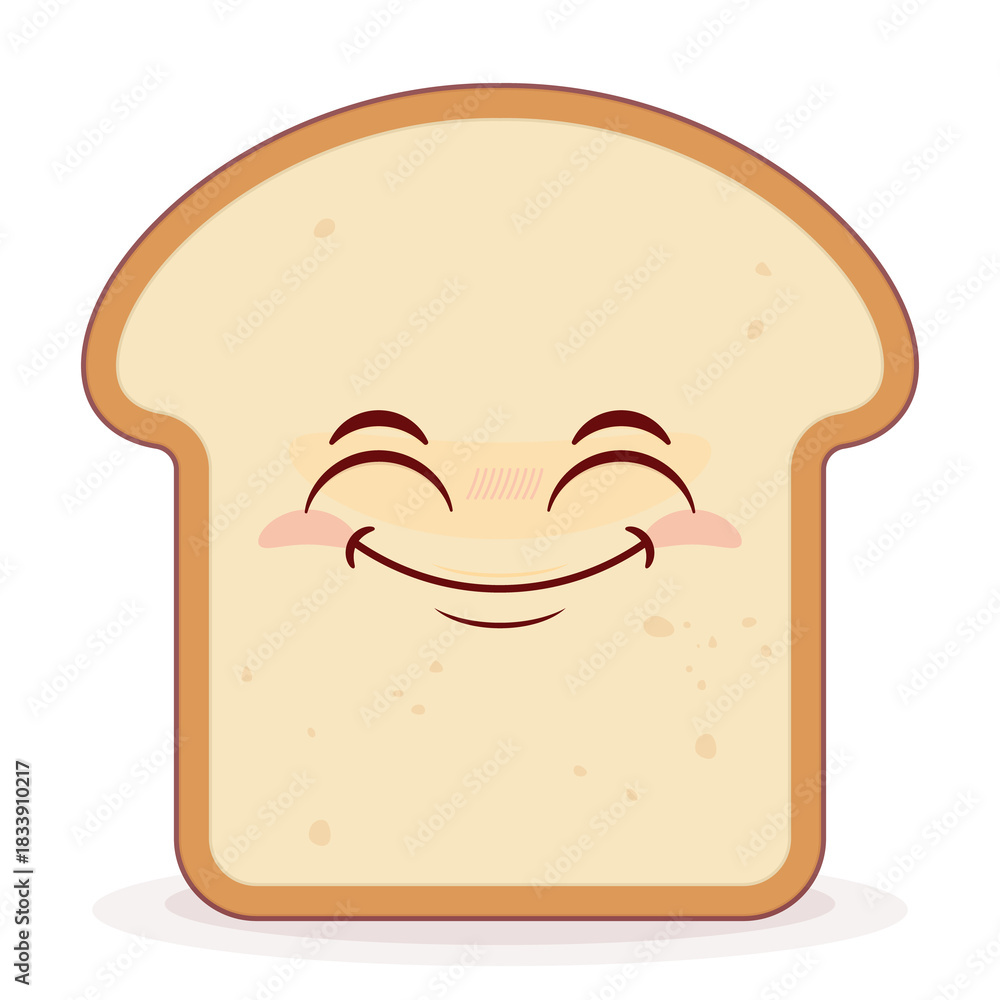 Obraz premium bread smile face cartoon cute