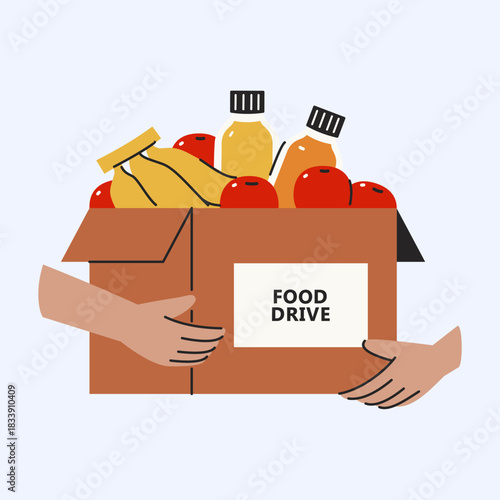 A Community's Generous Contribution to a Food Drive Relief Effort for Those in Need