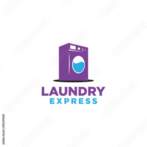 Laundry Express Logo Vector Symbols Modern