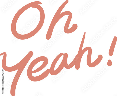 yeah cute handwritten English words and exclamation sentences