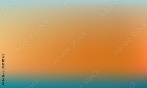 Beautiful orange and blue gradient background. Blurred sunrise or sunset sky concept. Soft colors combination for graphic design