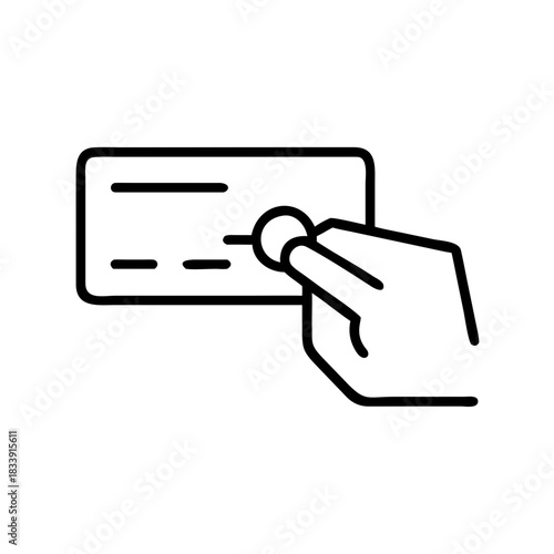 Hand holding a credit card for an online transaction  