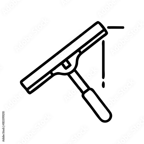 Window squeegee tool on white background for cleaning purposes  