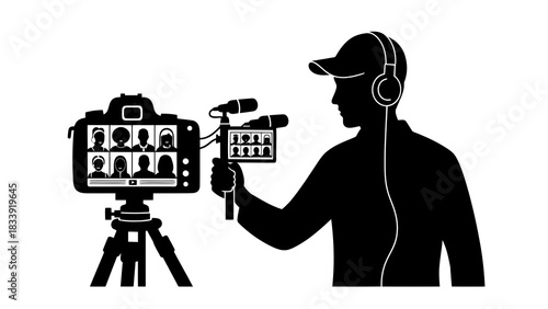 Filmmaker captures virtual meeting on camera