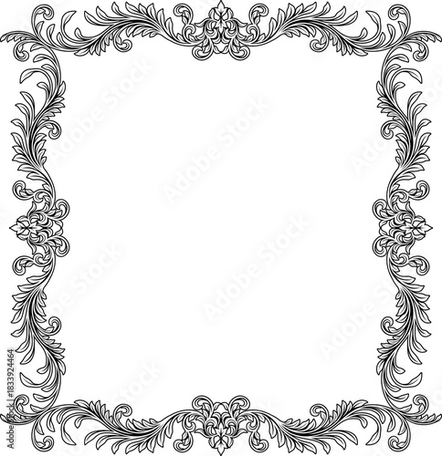 A filigree heraldic crest m...