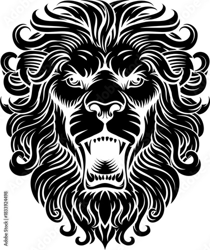 Lion head, an original illu...