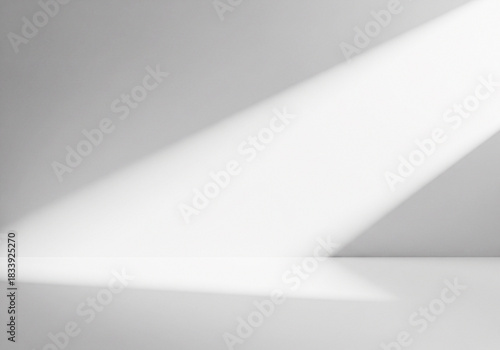 Wallpaper Mural Empty White and Grey Modern Studio Background with Diagonal Light and Shadow for Product Display Torontodigital.ca