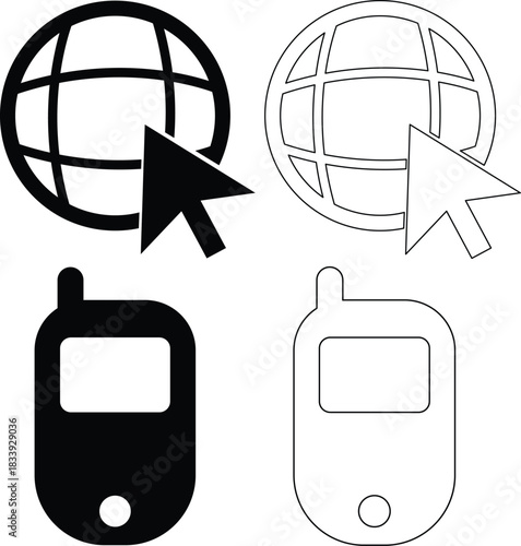 The globe and mobile icons can be used by you for any of your own purposes.
You can contact me to get new and creative work.
I am always ready to create designs according to your preferences.