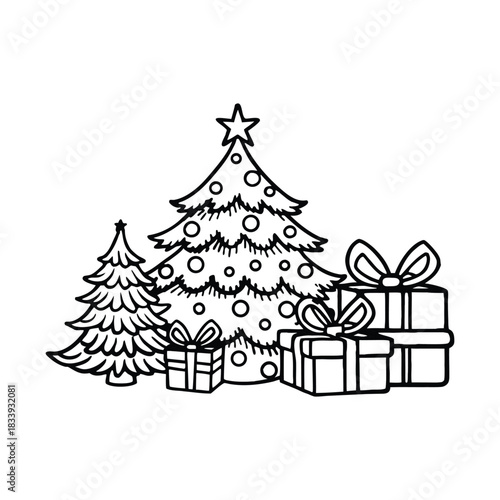 Christmas presents under the tree