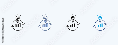 Continuous Improvement Multiple Icon Illustration Vector