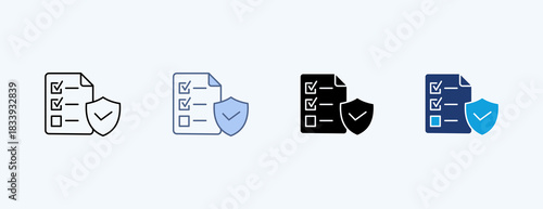 Compliance Management Multiple Icon Illustration Vector