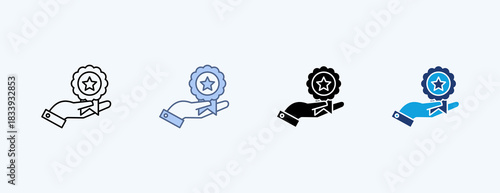 Service Quality Multiple Icon Illustration Vector