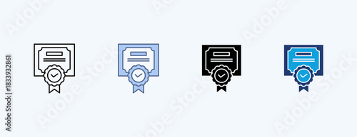 Quality Certification Multiple Icon Illustration Vector