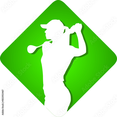 Golf green sport emblem symbol
