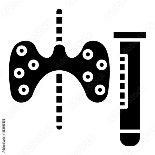 Thyroid Test Vector Icon
