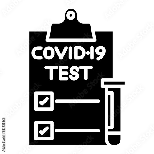 COVID-19 Test Vector Icon