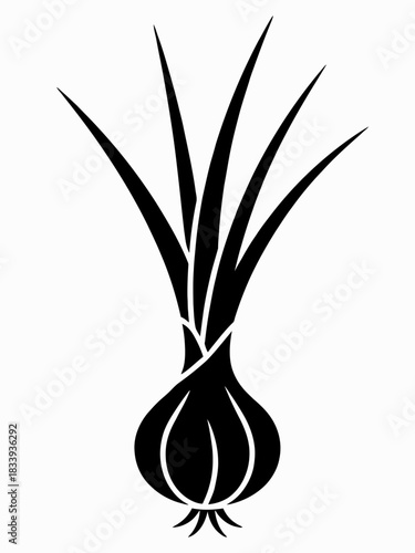 Elegant Onion Illustration for Culinary Designs and Health Concepts Black and White Simple Artwork Perfect for Food Blogs and Restaurant Menus
