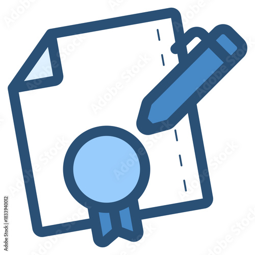signing wedding certificate icon