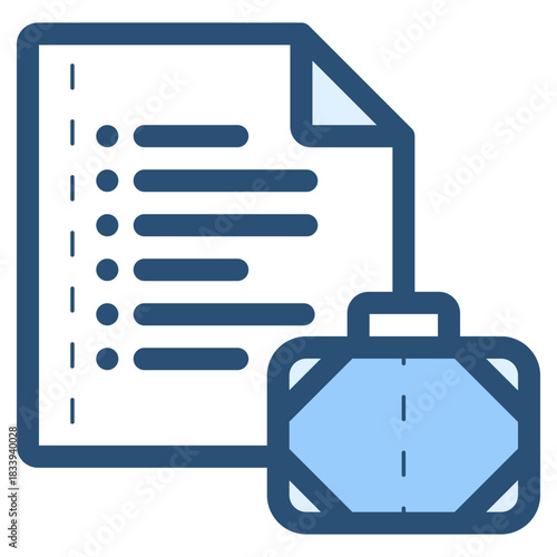 travel itinerary plan icon