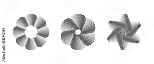 Spiral dot vector background – trendy circular motion design for logos and symbols.